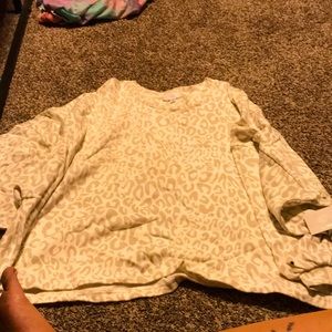 Balloon sleeve sweatshirt cropped